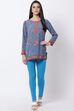 Off White Cotton Lycra Leggings image number 4