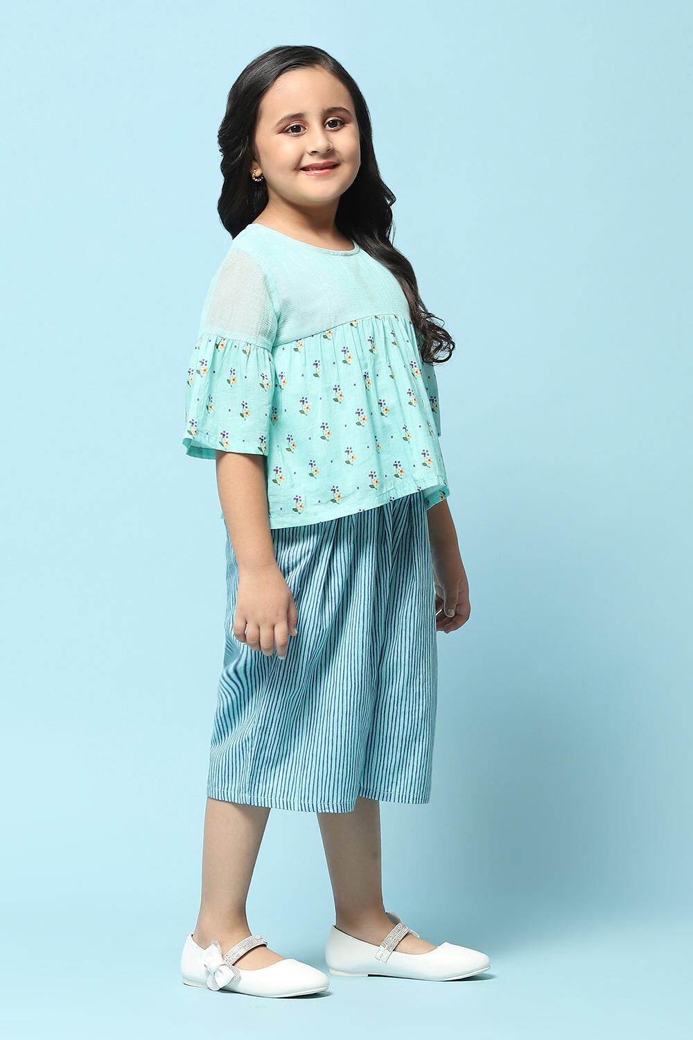 Pink Cotton Straight Printed Kurta Set image number 5