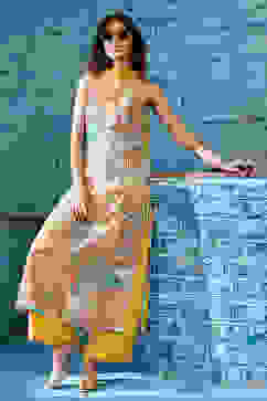 Yellow Printed Sequined Kurta & Palazzo Suit Set image number 10