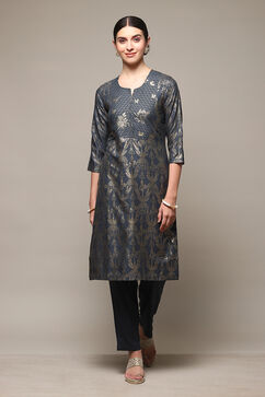 Grey Rayon Flared 2 Piece Set image number 6