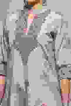 Brown Poly Crepe Digital Print Unstitched Suit Set image number 2