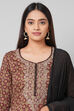 Black Satin Easy Stitch Suit Set image number 5