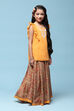 Purple Cotton Straight Printed Kurta Skirt Suit Set image number 5