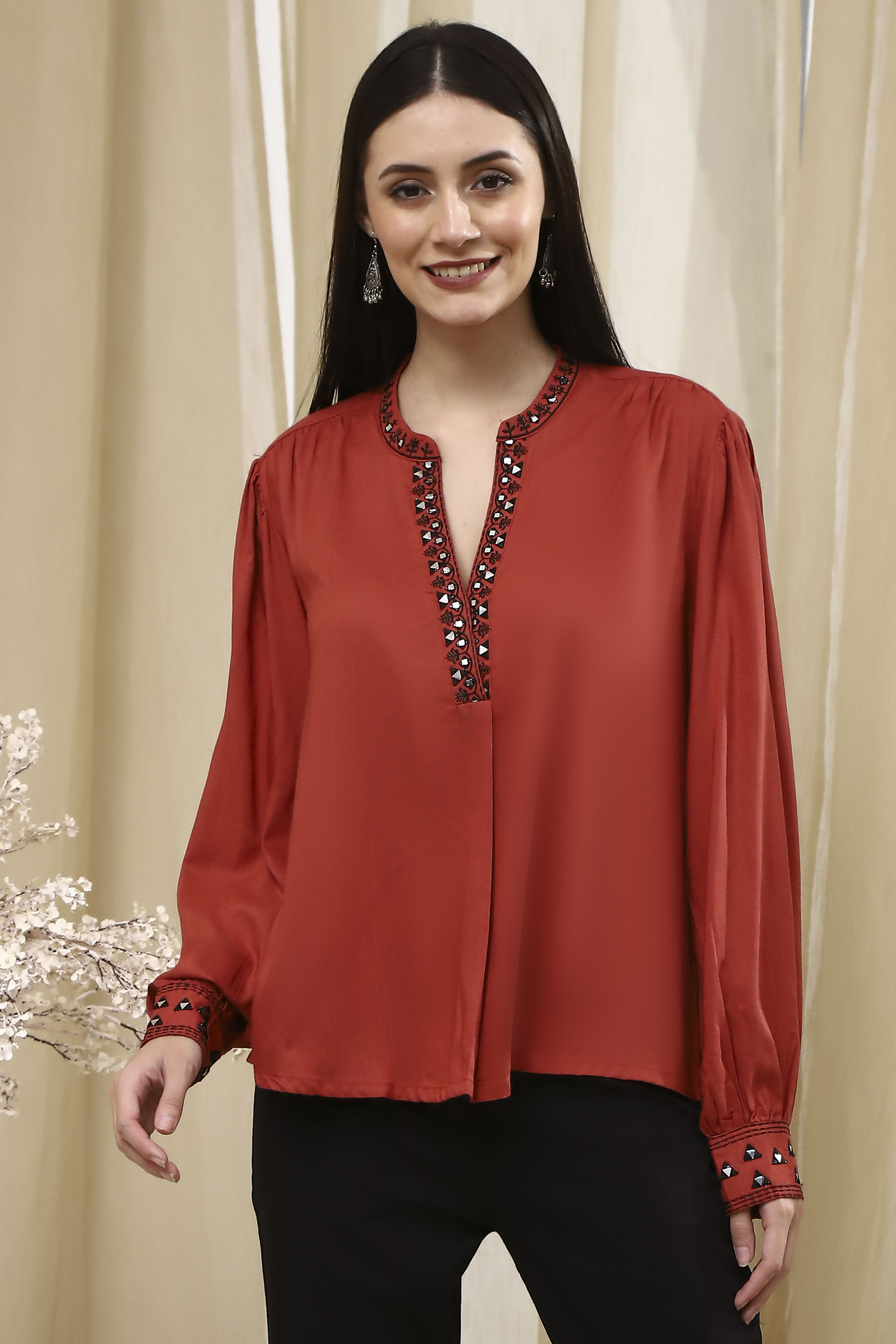 Rust Solid Straight Top image number 5