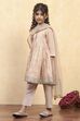 Gold Cotton Gathered Suit Set image number 3