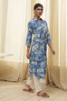 Red Pure Cotton Floral Straight Kurta image number 4