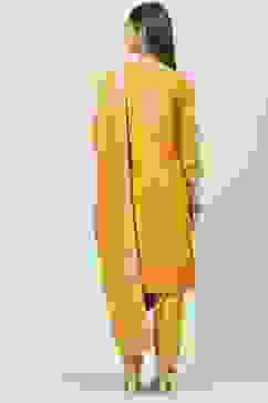 Mustard Viscose Straight Kurta Salwar Suit Set image number 4