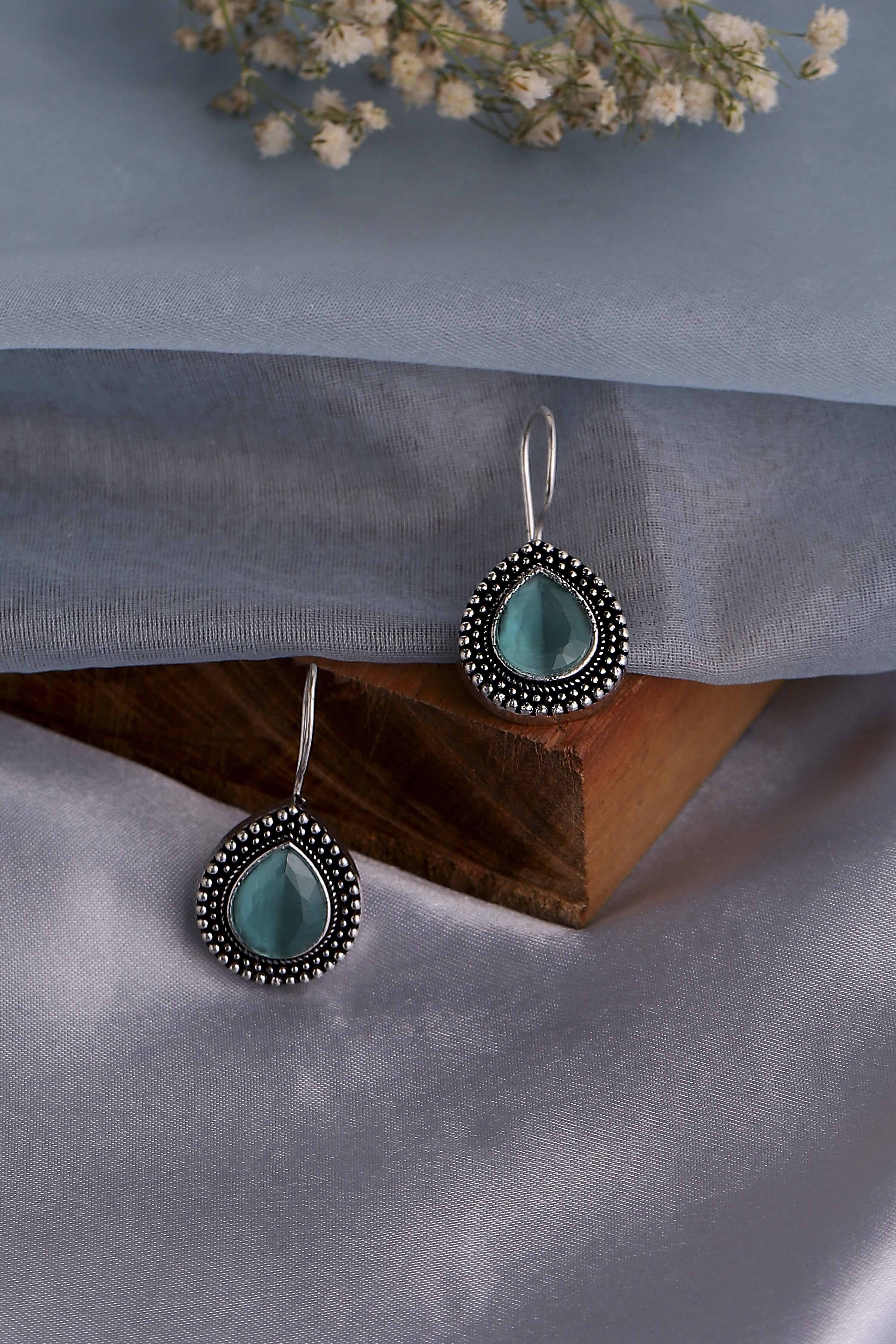 Mint Green Brass Drop & Danglers image number 0