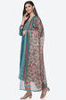 Neutral Chanderi Easy Stitch Suit Set image number 6