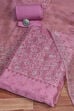 Mustard Net Hand Embroidered Unstitched Suit Set image number 0