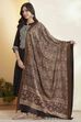 Maroon Chennur Silk Floral Printed Dupatta image number 3