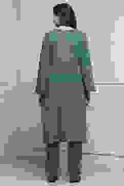 Green Printed Straight Winter Suit Set image number 4