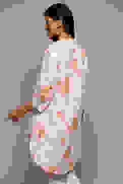 Off White Cotton Printed Shirt image number 4