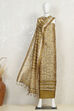 Rust Silk Blend Printed Unstitched Suit Set image number 4