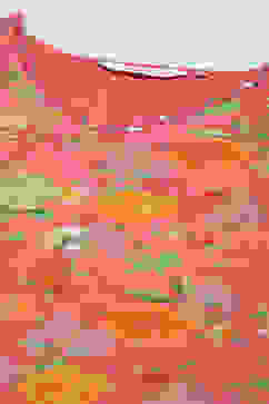 Coral Pink Cotton Blend Straight Kurta Pants Suit Set image number 1