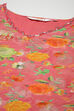 Coral Pink Cotton Blend Straight Kurta Pants Suit Set image number 1