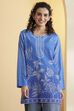 Blue Printed Straight Kurti image number 5