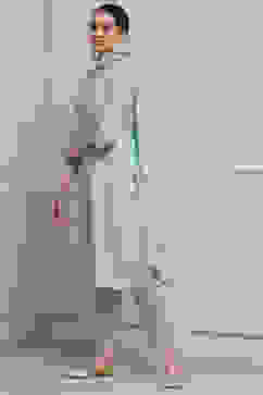 Aqua Viscose Blend Printed Straight Suit Set image number 3