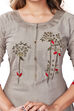 Grey Cotton Satin Easy Stitch Suit Set image number 1