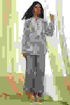 Pastel Green Floral Printed Short Kurta image number 0