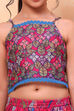 Pink Poly Chanderi Floral Printed Lehenga Set image number 1