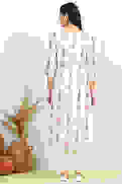 White and Red Cotton Embroidered Unstitched Suit Set image number 5