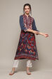 Teal LIVA Straight Printed Kurta image number 0