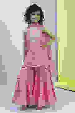 Pink Cotton Printed Strappy Suit Set image number 0