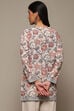 Brown Cotton Blend Printed Kurti image number 4
