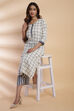 Black Cotton Straight Kurta Pants Set image number 3