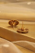 Pink Gold Plated Brass Stud Earrings image number 2