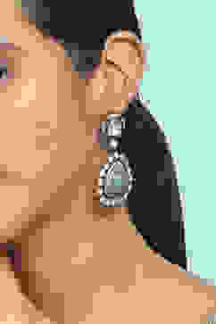 Mint Green Brass Drop & Danglers image number 1