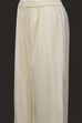 Off White Cotton Silk Anarkali Suit Set image number 2