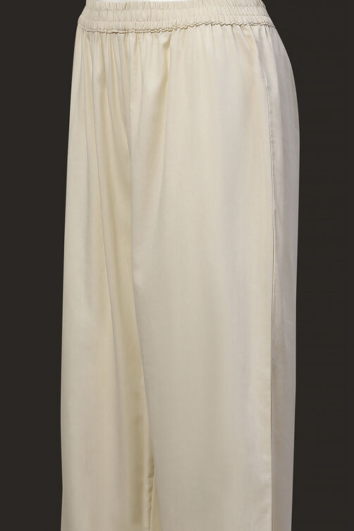 Off White Cotton Silk Anarkali Suit Set image number 2