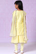 Yellow Poly Viscose Double Layered Kurta Churidar Suit Set image number 7
