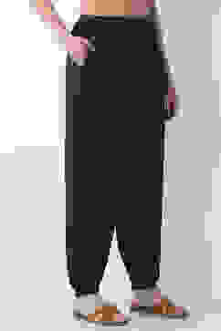 Blue Viscose Lycra Harem Pants image number 3