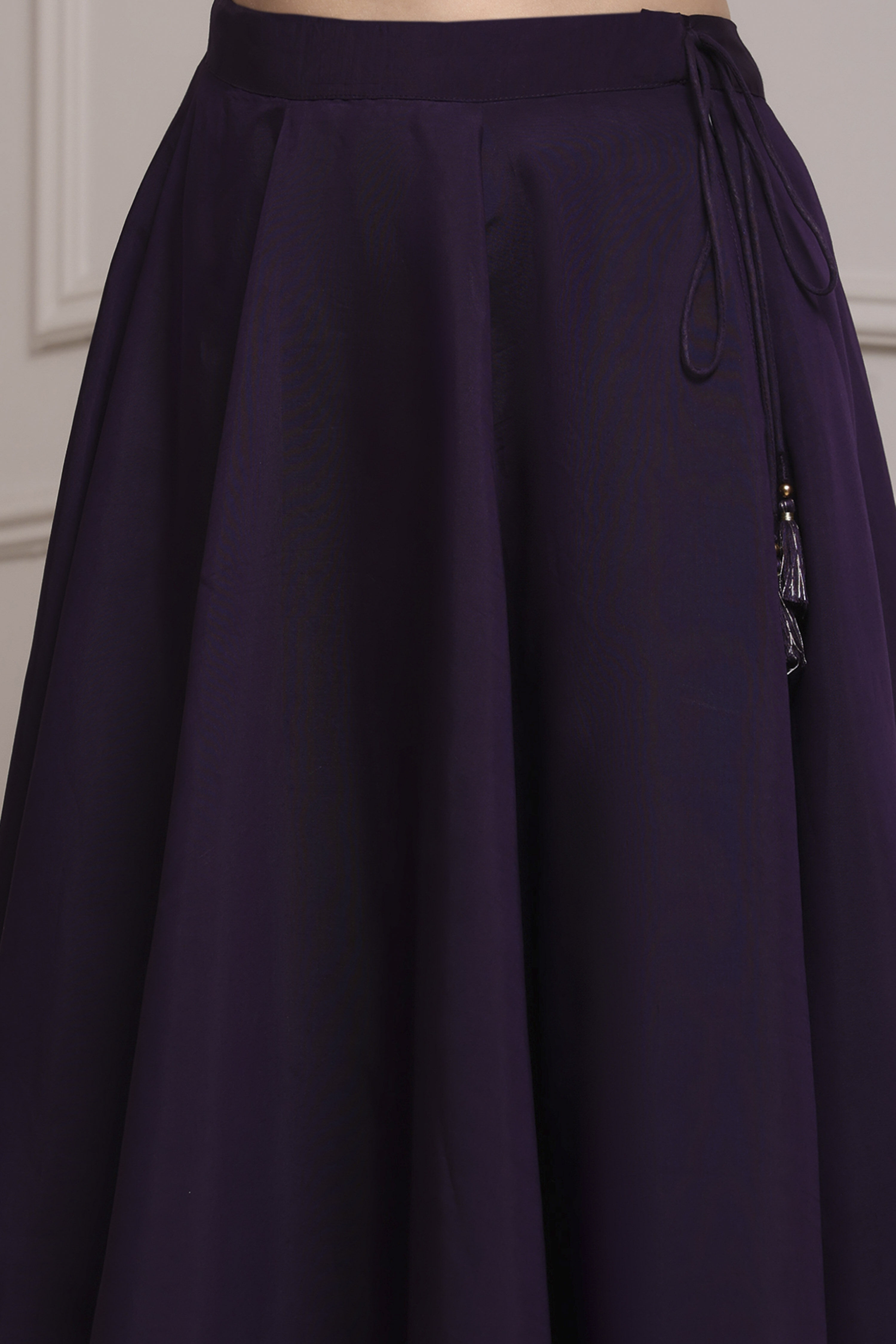 Black Viscose Rayon Regular Lehenga Set image number 2