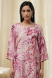 Pink Modal Floral Printed Straight Kurta Set image number 1