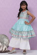 Mint Green Art Silk Short Kurti image number 3