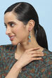 Mint Green Brass Jhumka image number 3