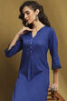 Pink Cotton Blend Solid Straight Kurta image number 1