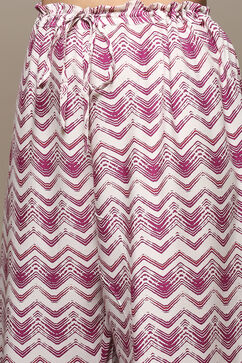 Magenta Rayon Straight Kurta Palazzo Suit Set image number 2