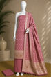 Mustard Jacquard Printed Unstitched Suit Set image number 5
