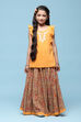 Purple Cotton Straight Printed Kurta Skirt Suit Set image number 6