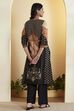 Black Viscose Rayon Printed Straight Kurta image number 4