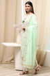 Pista Green Modal Blend Straight Suit Set image number 3