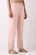 Blush Pink Cotton Straight Pant image number 5