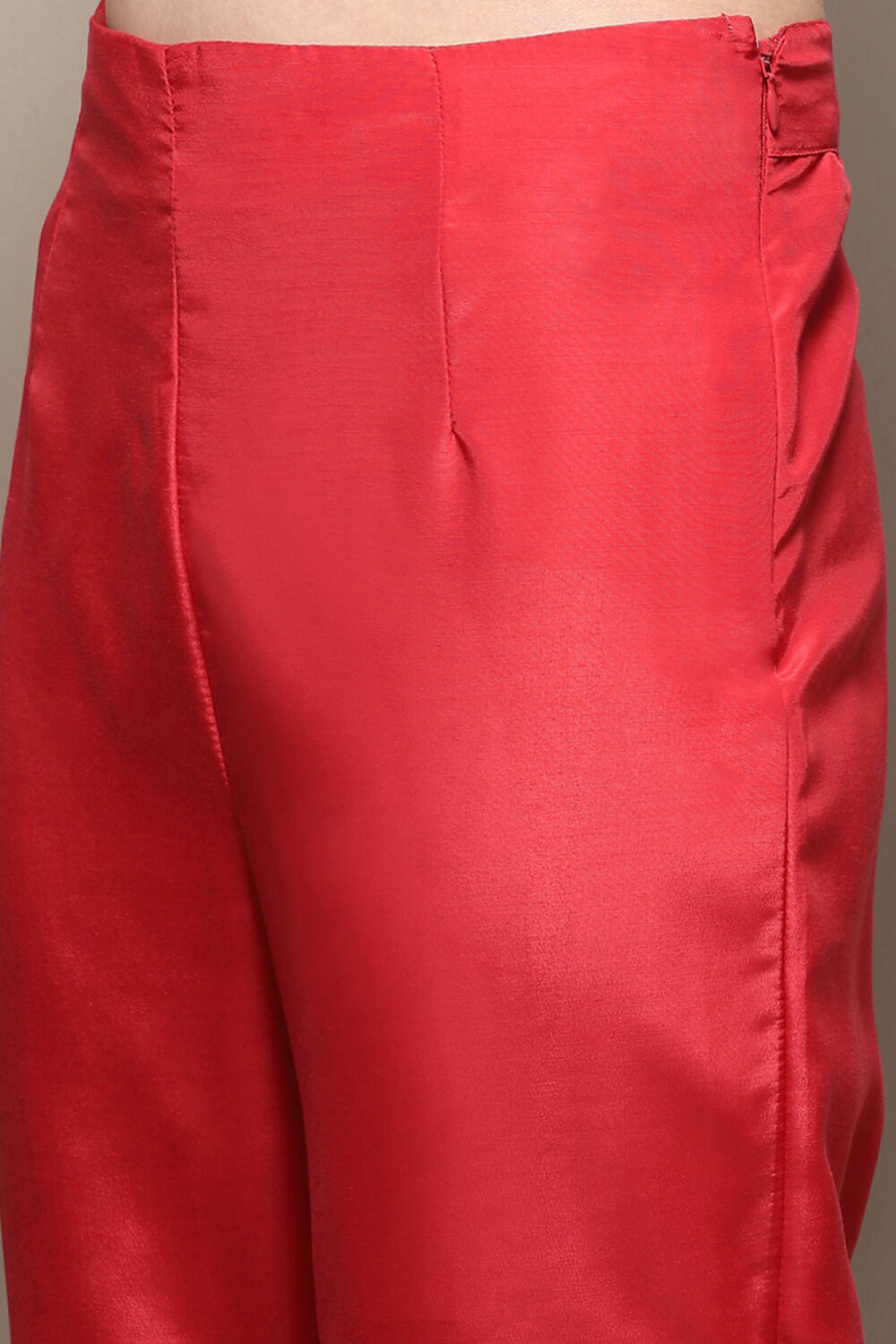 Dark Navy Art Silk Straight Kurta Slim Pants Suit Set image number 2