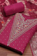 Botle Green Tissue Chanderi Embroidered Unstitched Suit Set image number 1