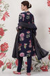 Rohit Bal Off White Cotton Silk Straight Printed Suit Set image number 4